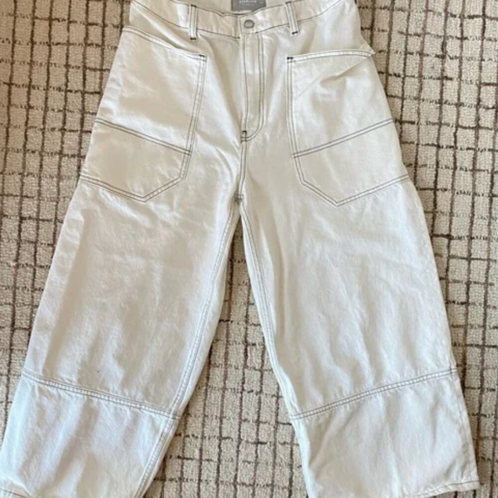 Everlane Way-High Gardener Cropped Wide Leg Jeans, Size 30